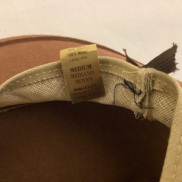 Vintage Dorfman Pacific Mens Wool Fedora size medium Indiana Jones style hat USA - Picture 6 of 10